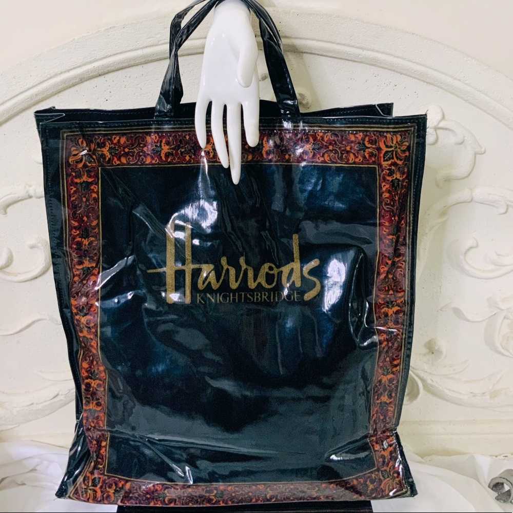 Harrod’s Logo Baroque Gusset Shopper Tote Bag